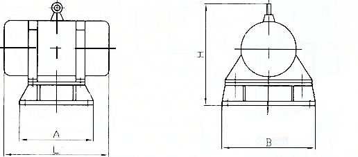 lzf倉(cāng)壁振動(dòng)器外形尺寸圖